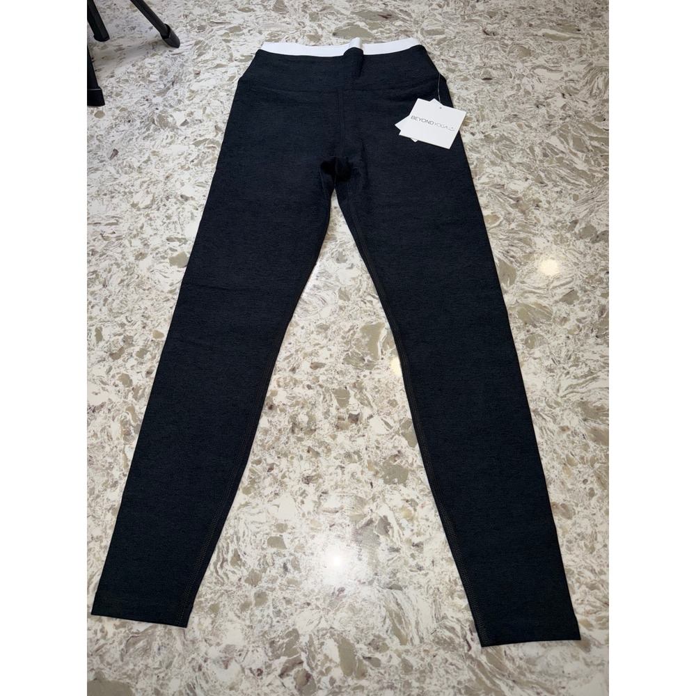 Beyond Yoga Womens High Waisted Spacedye Leggings black / white Xs 007JV
